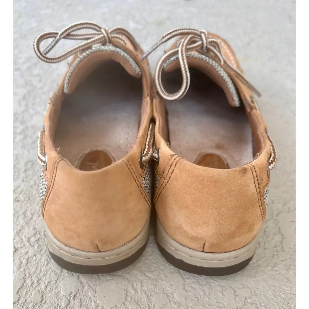 Naturalizer Natural Sole Loafers Tan‎ Fabric/Leather Woman's size 7.5